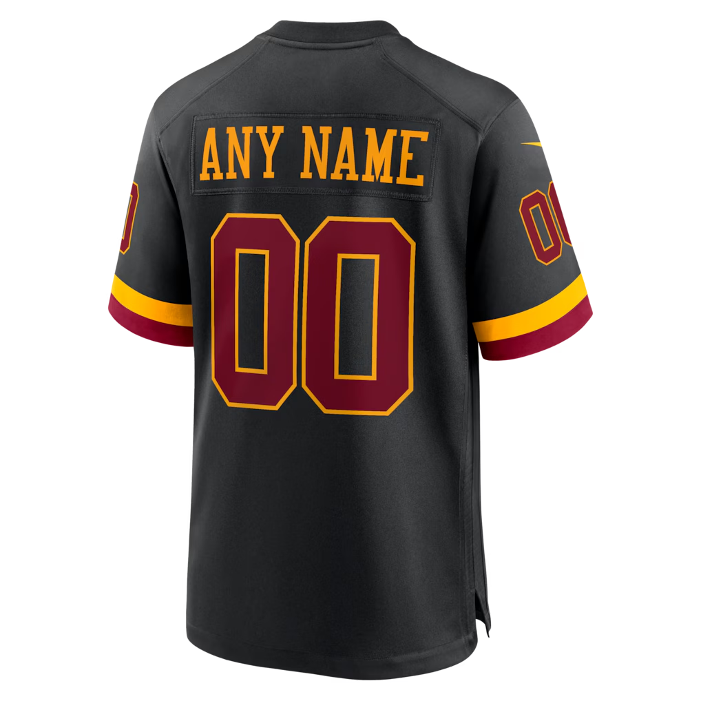 Custom Washington Commanders Black Game Jersey