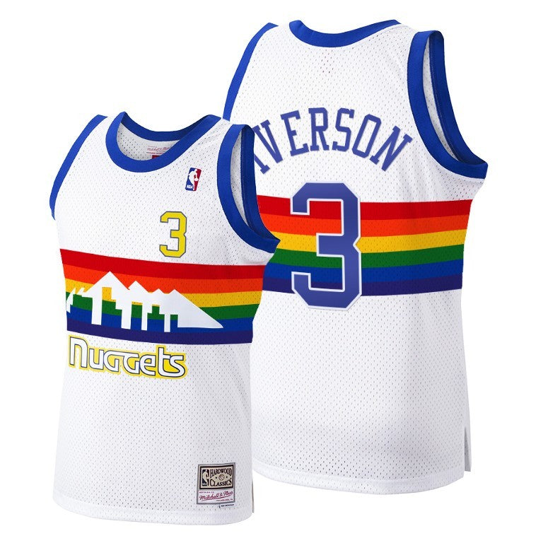 Allen Iverson#3 Denver Nuggets Throwback Embroidered Jersey