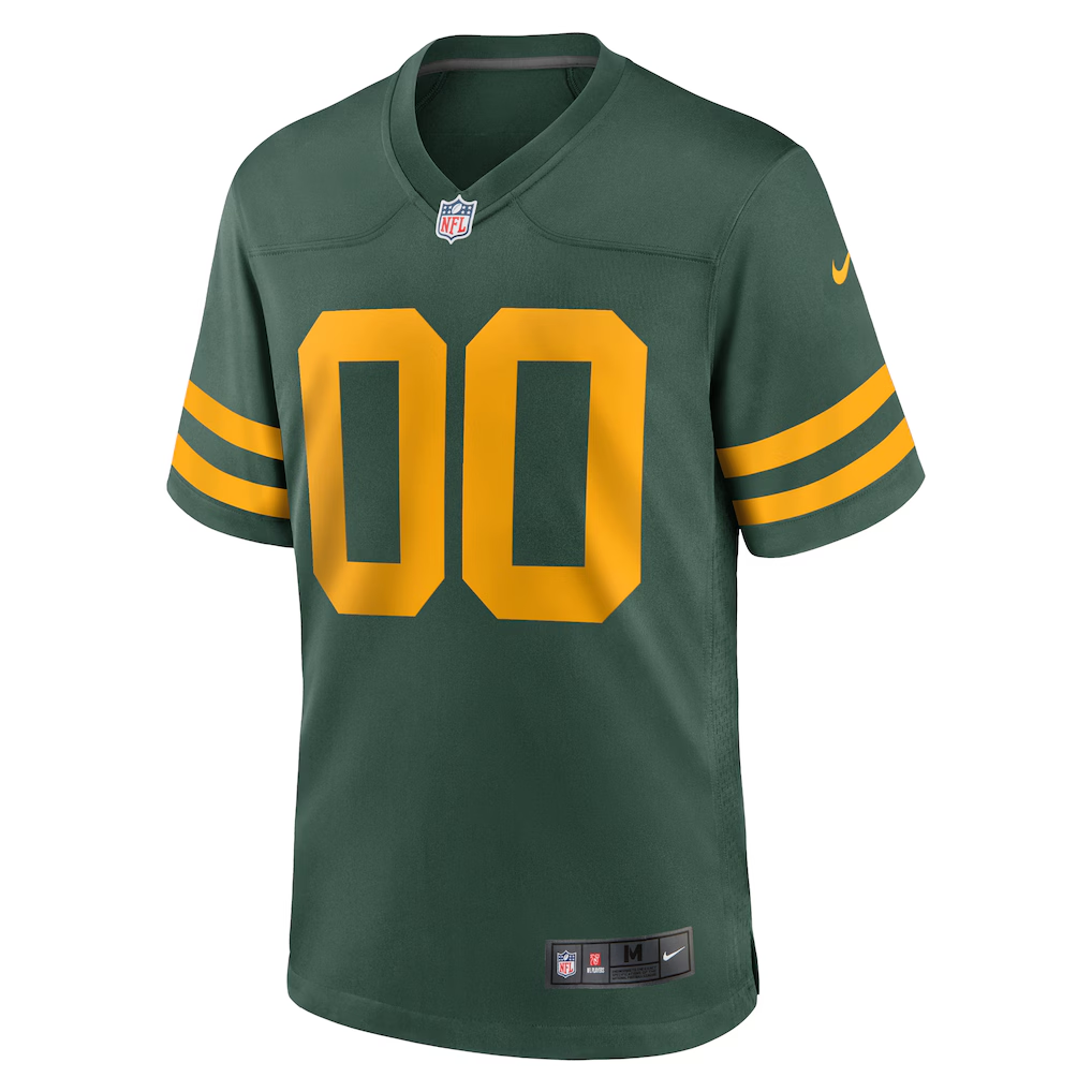 Custom Green Bay Packers Green Game Jersey