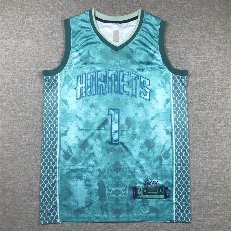 Charlotte Hornets LaMelo Ball #1 City Edition - Embroidered Jersey