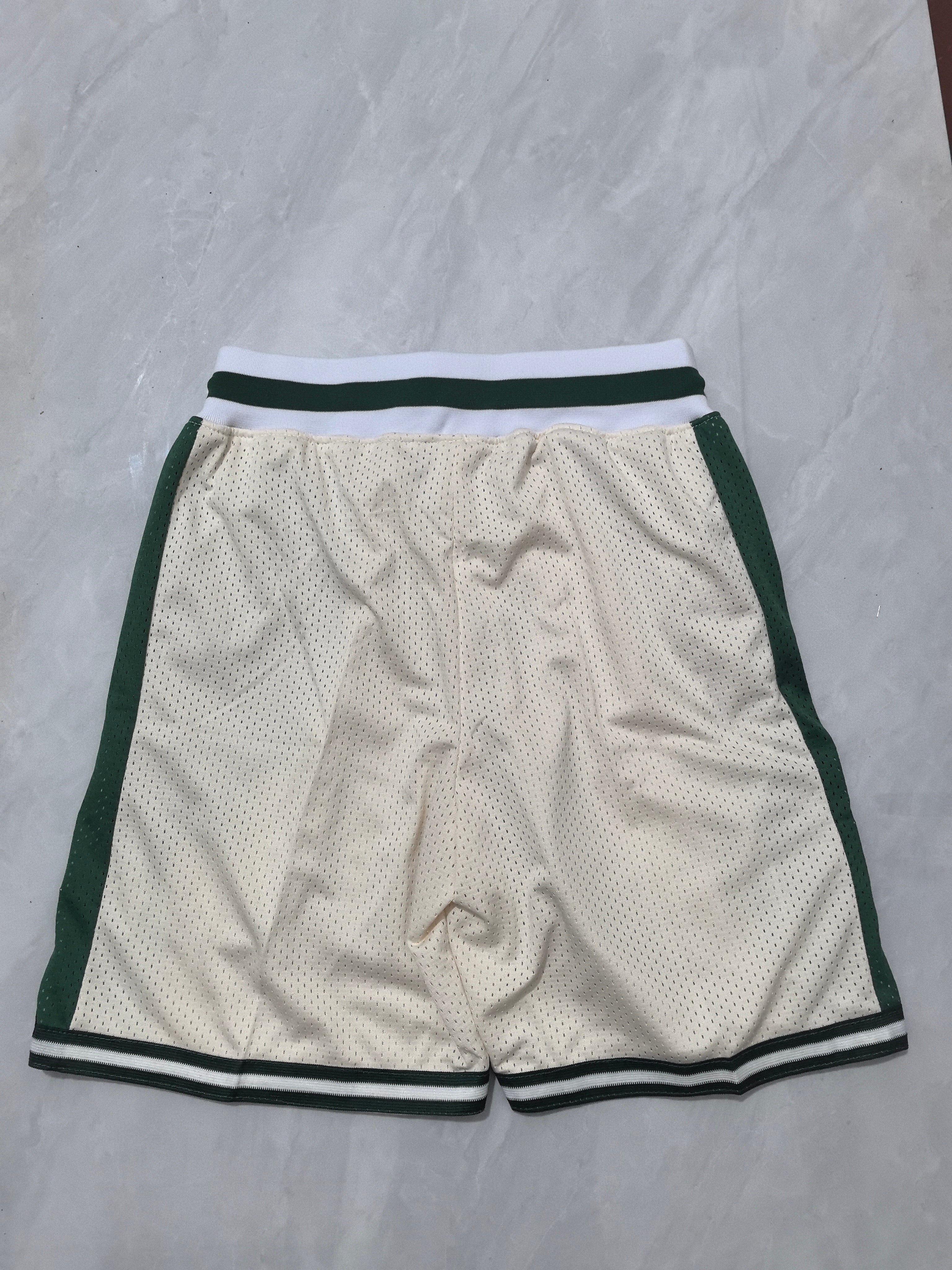Boston Celtics Off-White Pocket Shorts