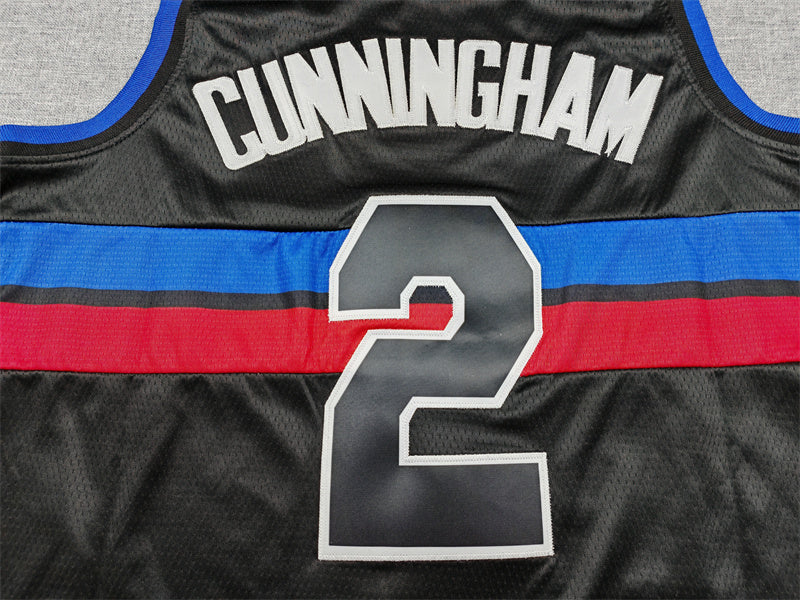 Detroit Pistons Cade Cunningham #2 City Edition Swingman Jersey ！ Embroidered