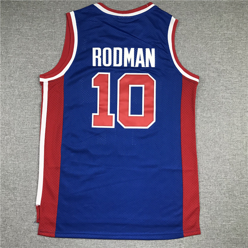 Detroit Pistons Dennis Rodman #10 1988/89 Throwback ！ Embroidered