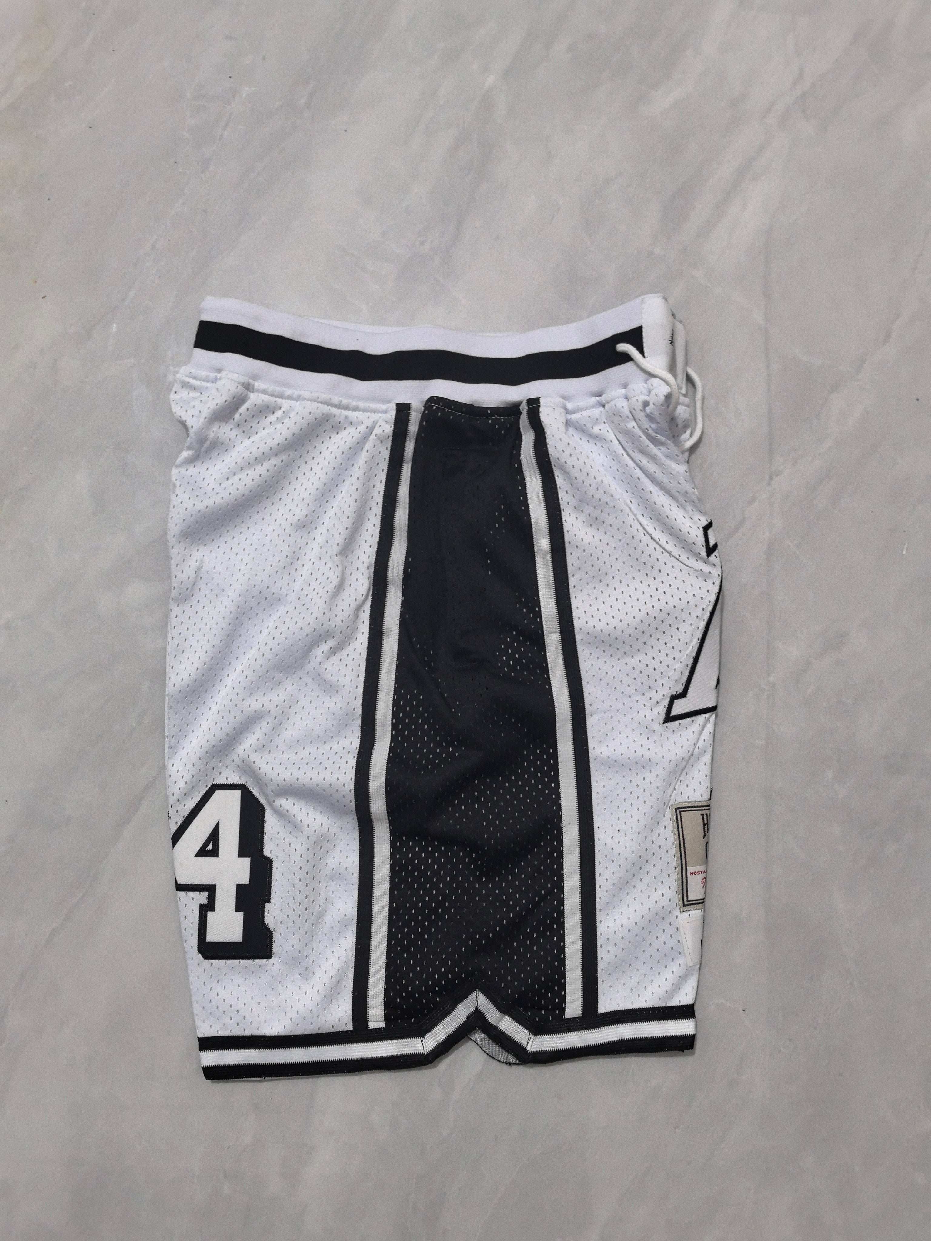 Los Angeles Lakers white retro pocket shorts