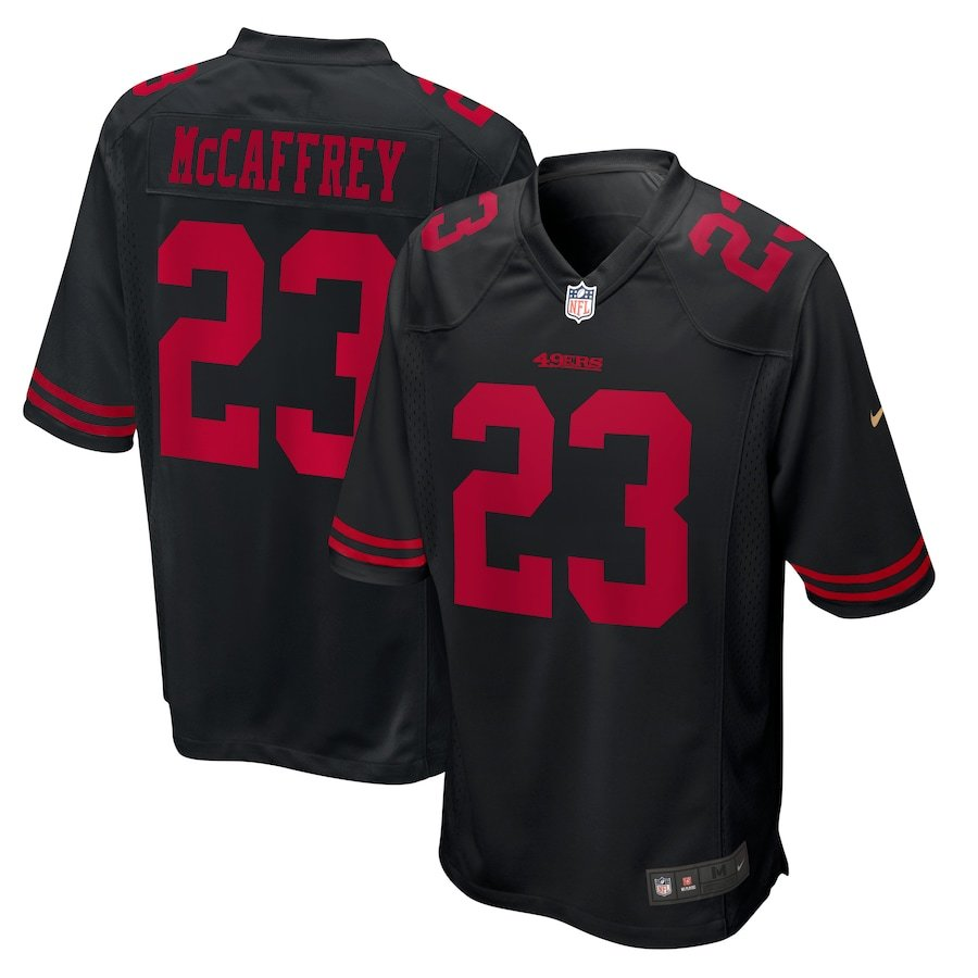 Christian McCaffrey #23 San Francisco 49ers black Jersey