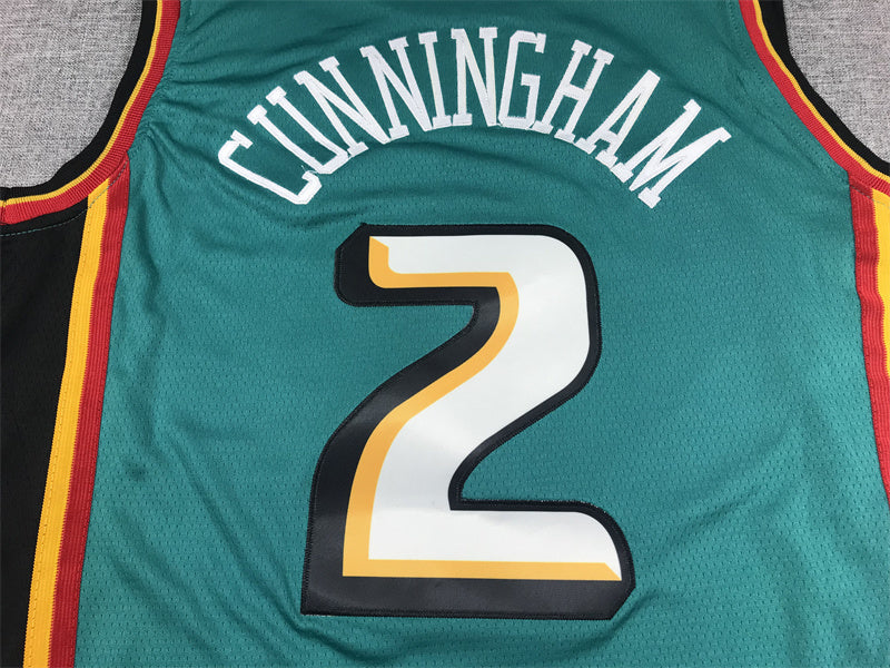 Detroit Pistons Cade Cunningham #2 City Edition Swingman Jersey ！ Embroidered