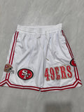 49ers White Pocket Shorts
