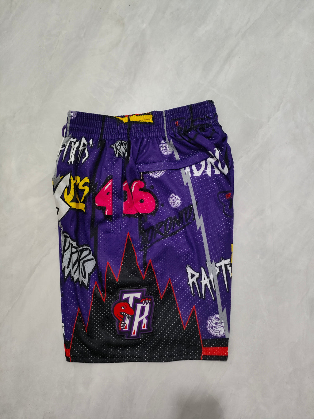 Toronto Raptors Purple Graffiti Pocket Shorts
