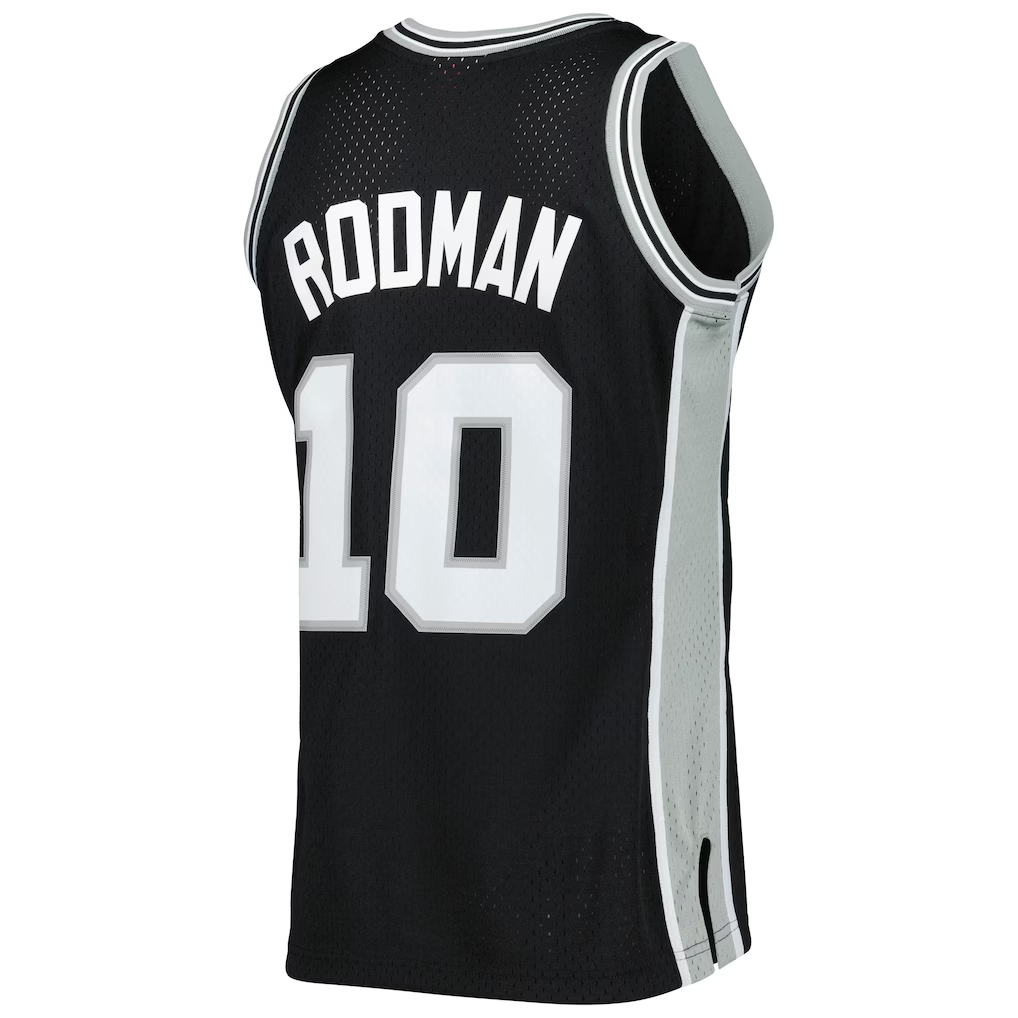 Dennis Rodman #10 San Antonio Spurs 1993-94 black Throwback Embroidered Jersey