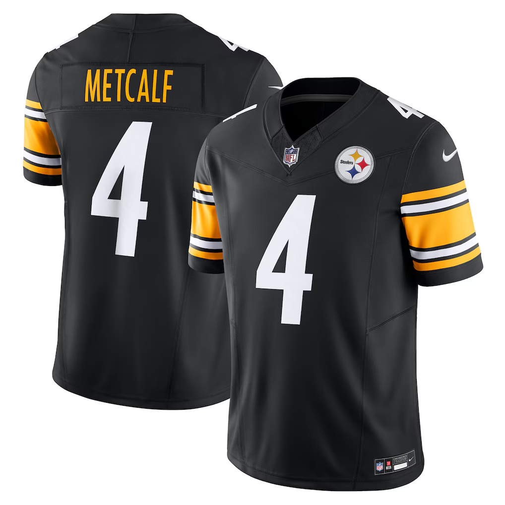 DK Metcalf #4 Pittsburgh Steelers Black Game Jersey