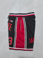 Black retro pocket shorts
