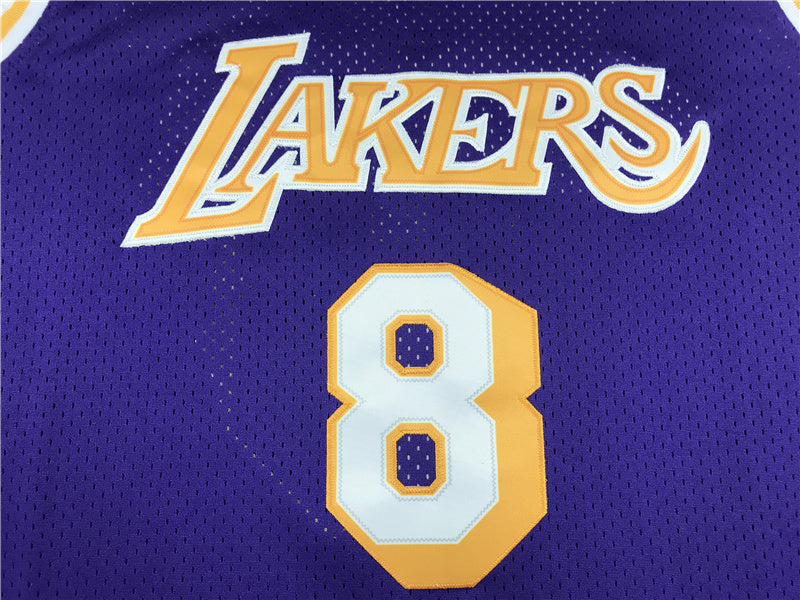 Kobe Bryant #8 Los Angeles Lakers 1996-97 Throwback Embroidered Jersey
