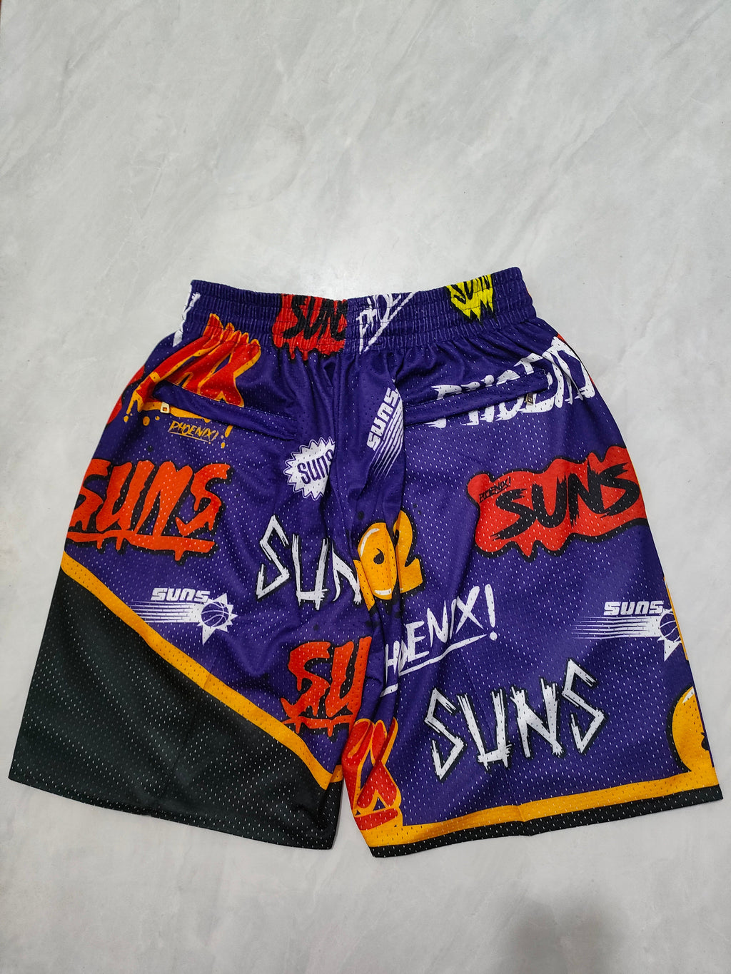 Phoenix Suns Purple Graffiti Pocket Shorts