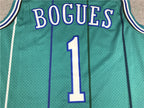 Charlotte Hornets Muggsy Bogues #1 1992-93 Throwback - Embroidered Jersey
