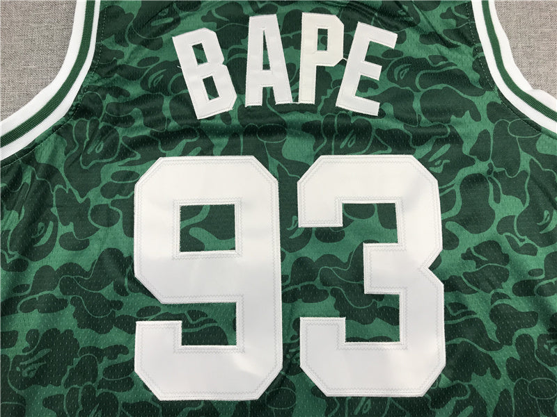 Boston Celtics BAPE #93 Throwback ！ Embroidered Jersey