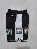 Boston Celtics Black Pocket Shorts