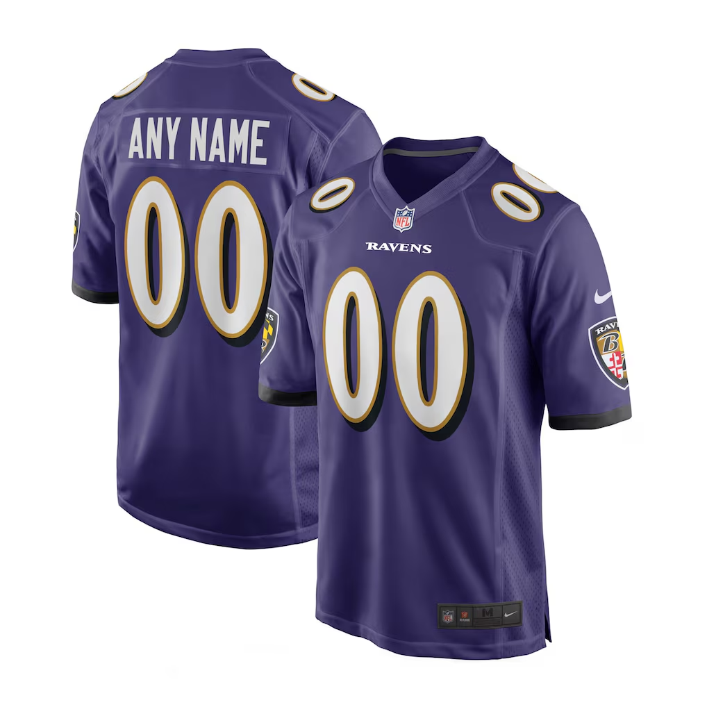 Custom Baltimore Ravens Purple Game Jersey