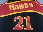Atlanta Hawks Dominique Wilkins 1986-87 #21 Throwback - Embroidered Jersey