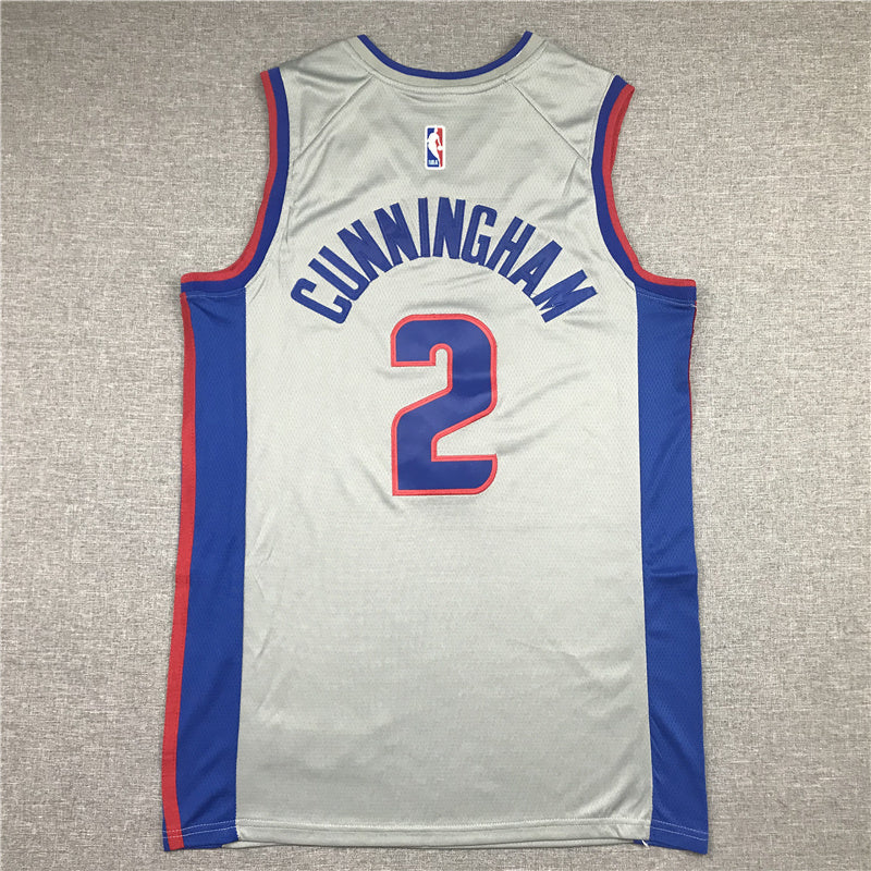 Detroit Pistons Cade Cunningham #2 City Edition Swingman Jersey ！ Embroidered