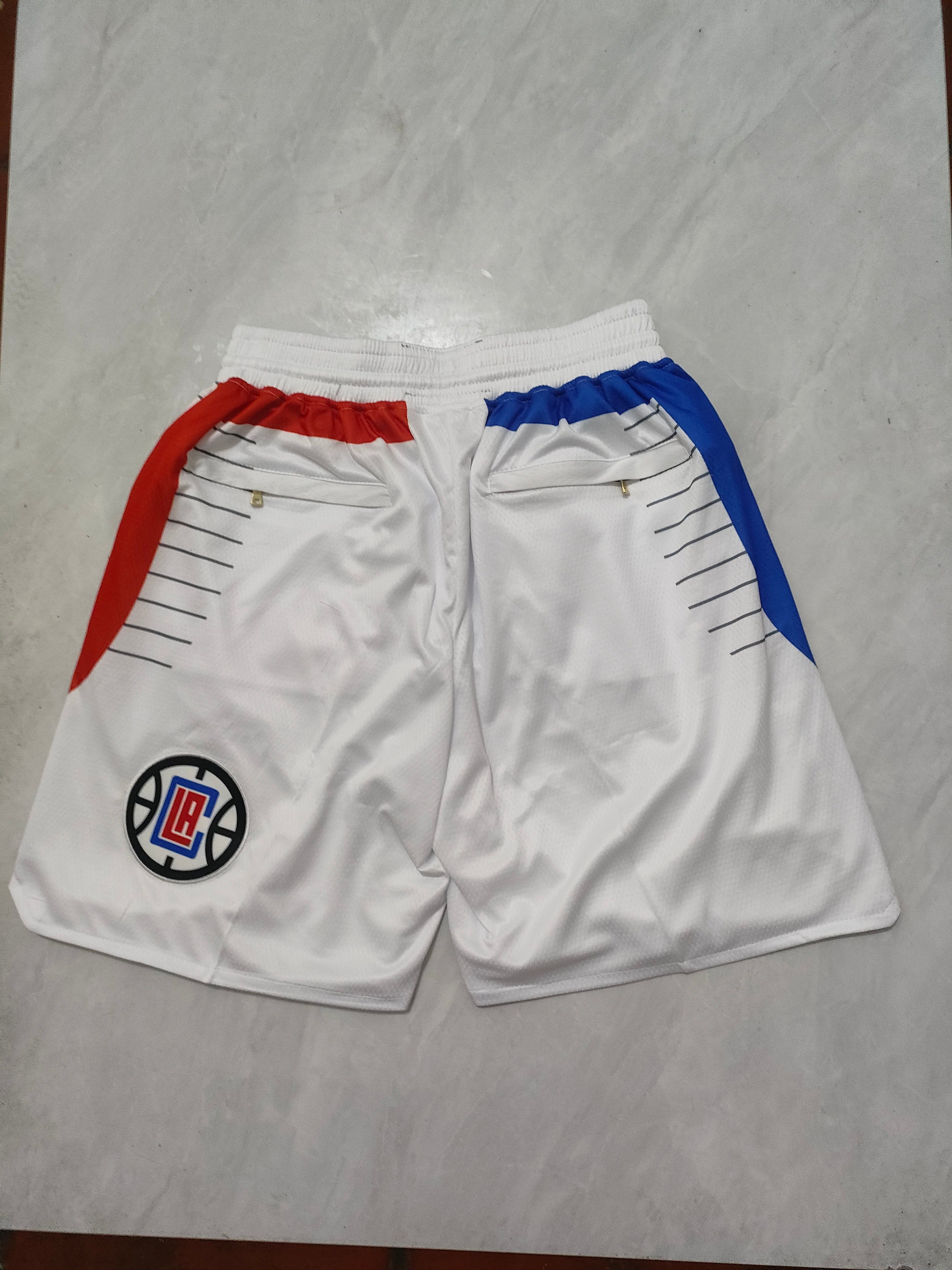 Los Angeles Clippers White Regular Edition Pocket Shorts