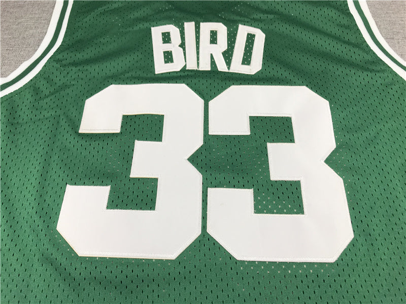 Boston Celtics Larry Bird #33 1985-86 Throwback ！ Embroidered Jersey