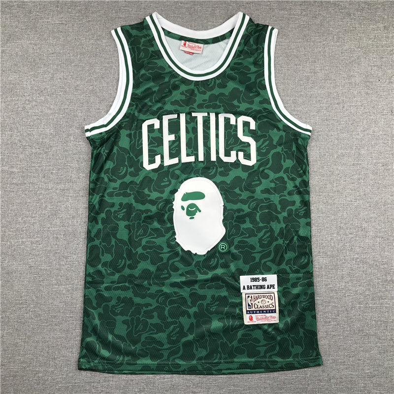Boston Celtics BAPE #93 Throwback ！ Embroidered Jersey