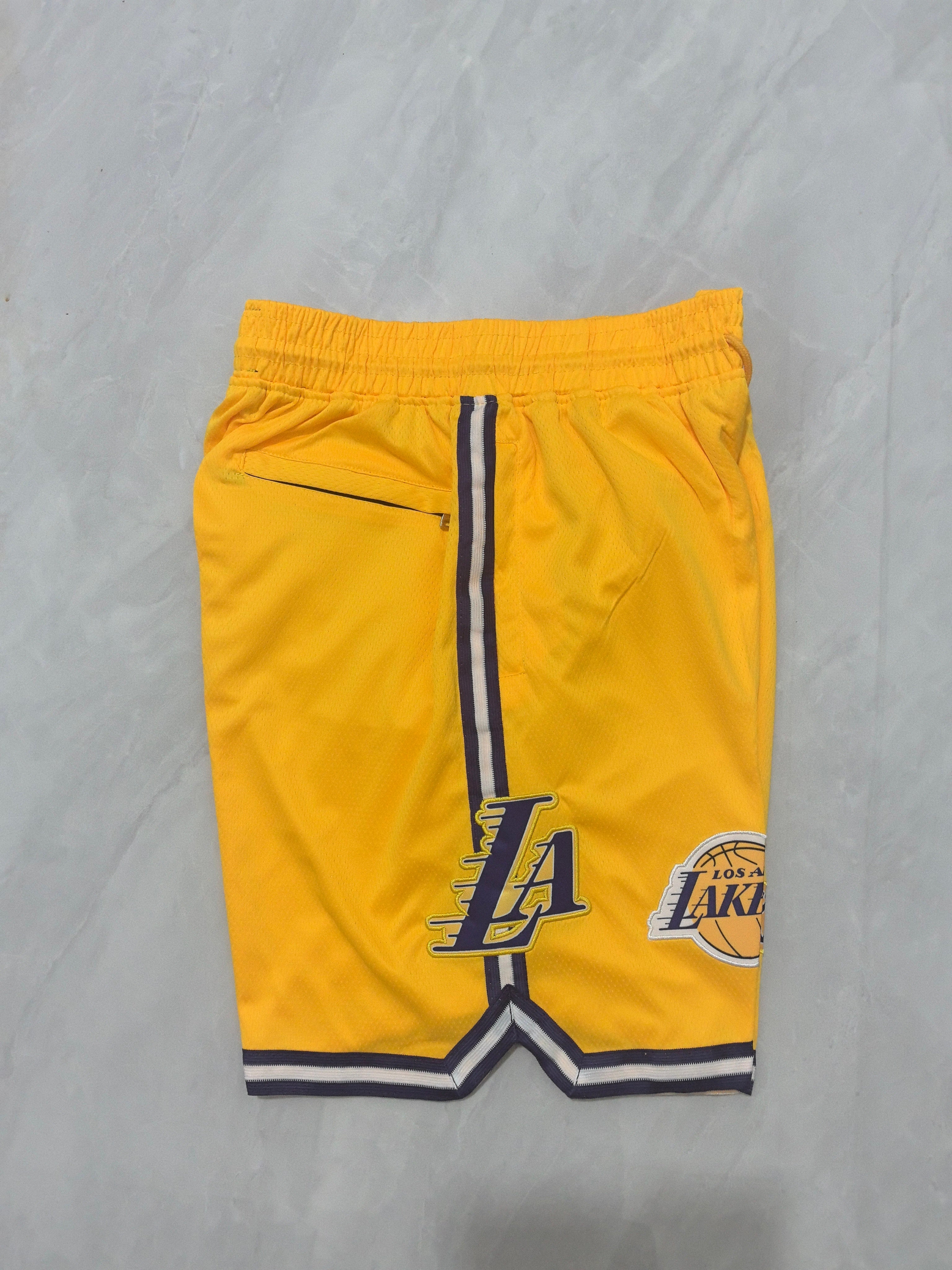 Los Angeles Lakers Yellow Fan Pocket Shorts