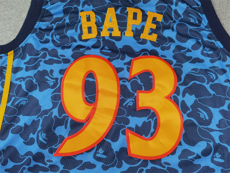 Golden State Warriors BAPE #93 Throwback Jersey - Embroidered