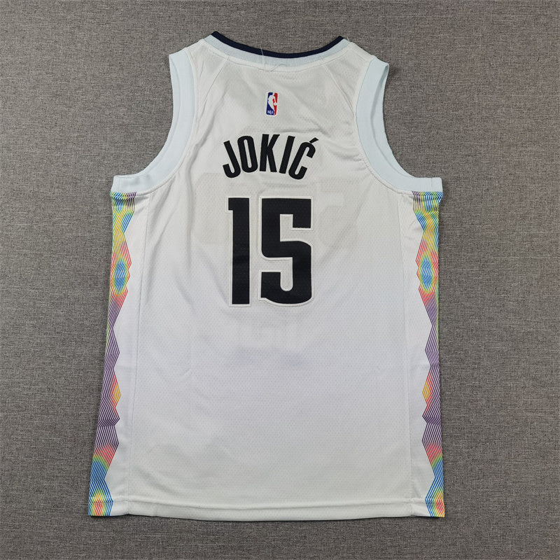 Youth Nikola Joki? Denver Nuggets #15 City Edition Embroidered  Jersey