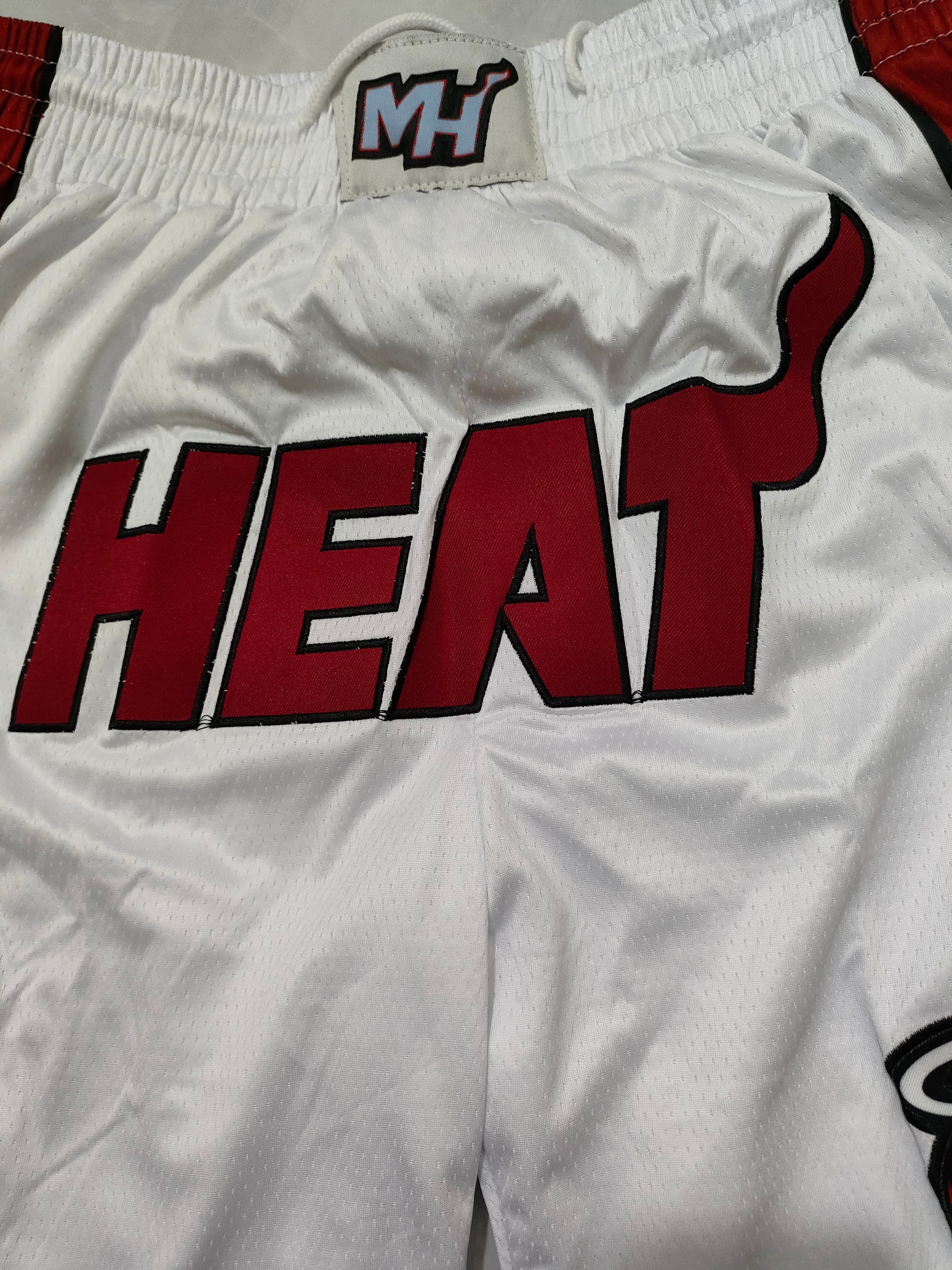 Miami Heat White Regular Pocket Shorts