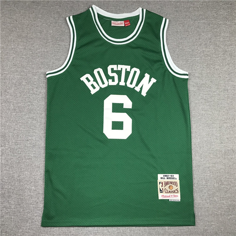 Boston Celtics #6 Throwback ！ Embroidered Jersey