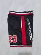 Chicago Bulls Black Retro Pocket Shorts #23