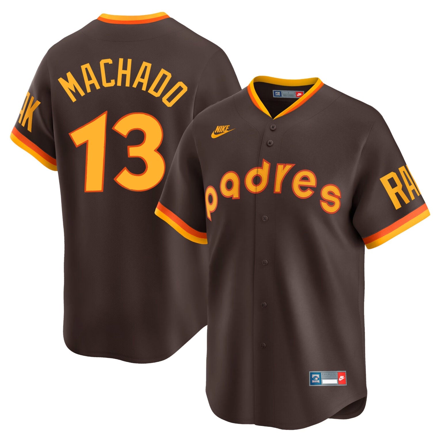 Manny Machado San Diego Padres Cooperstown Limited Jersey – Brown