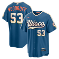 Brandon Woodruff Milwaukee Brewers 2026 City Connect Stadium Jersey - Mineral Blue