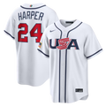 Bryce Harper USA Baseball 2026 World Baseball Classic Home Stadium Jersey - White