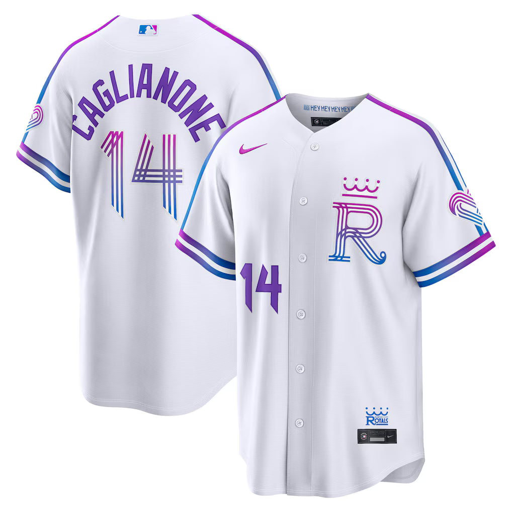 Jac Caglianone Kansas City Royals 2026 City Connect Stadium Jersey - White