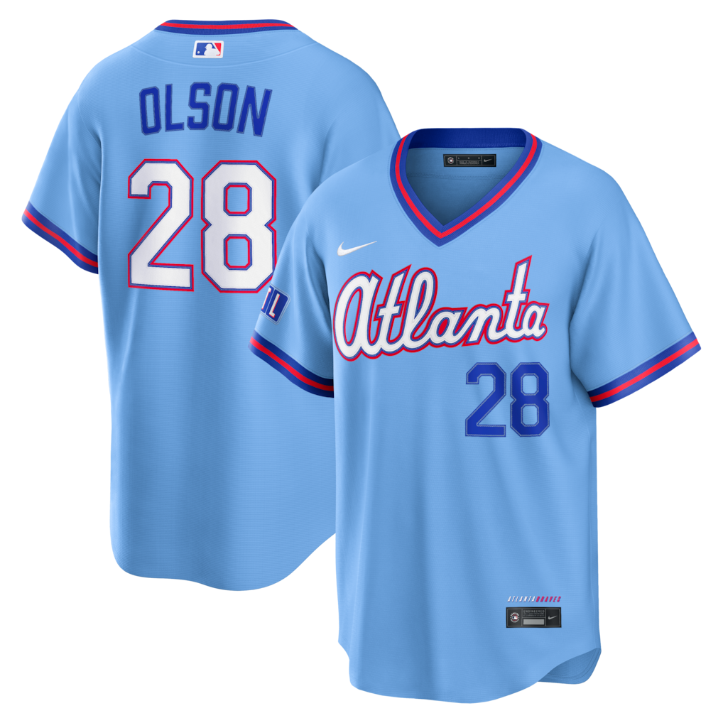 Matt Olson Atlanta Braves 2026 City Connect Stadium Jersey - Powder Blue