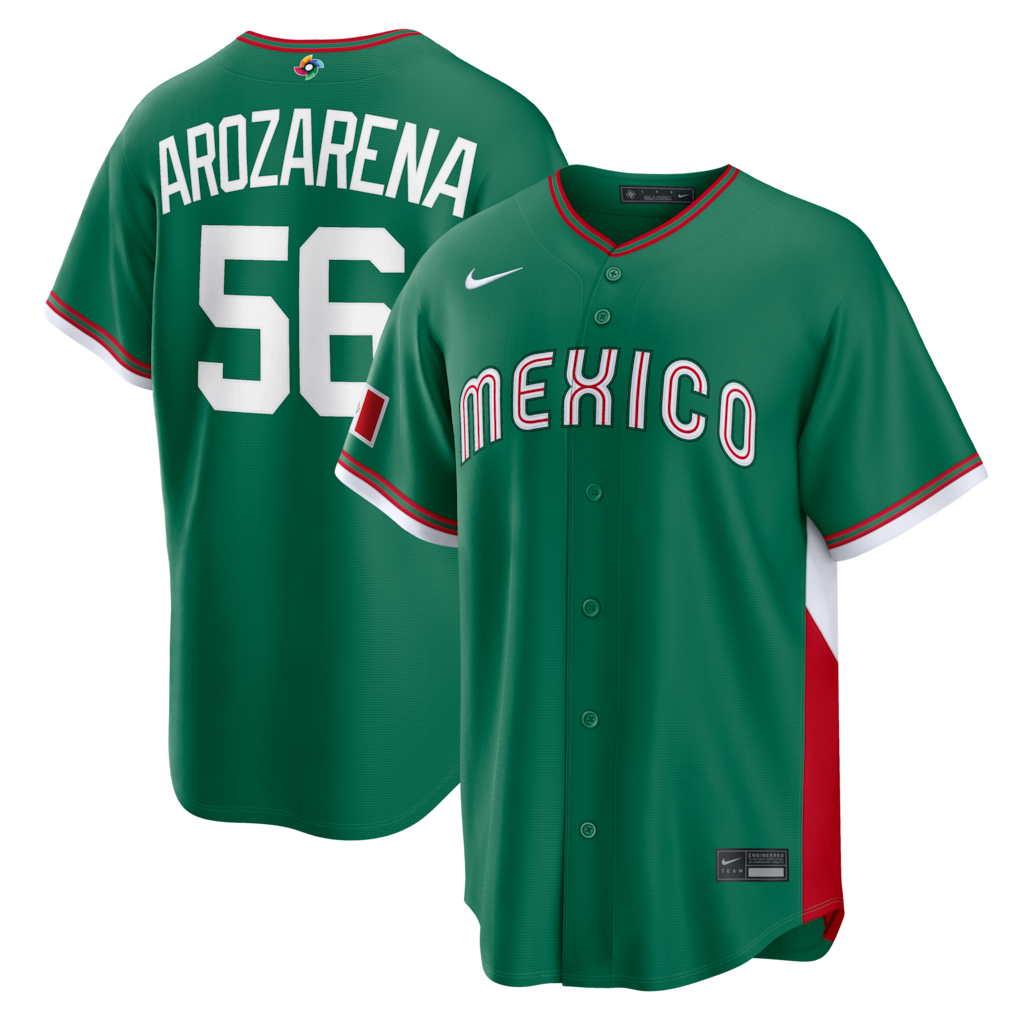 Randy Arozarena Mexico Baseball 2026 World Baseball Classic Road Stadium Jersey - Green