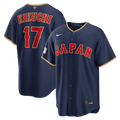 Yusei Kikuchi Japan Baseball 2026 World Baseball Classic Road Stadium Jersey - Navy