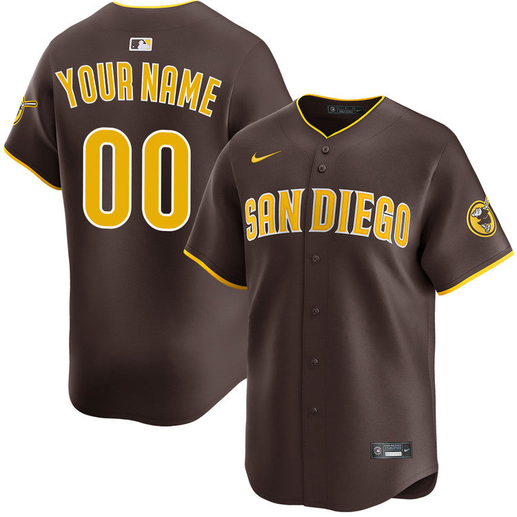 Custom San Diego Padres Away Jersey - Brown