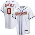 Andrés Giménez Venezuela Baseball 2026 World Baseball Classic Home Stadium Jersey - White