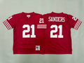 Youth Deion Sanders#21 San Francisco 49ers Red Throwback Jersey