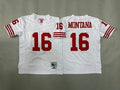 Youth Joe Montana#16 San Francisco 49ers White Vintage Throwback Jersey